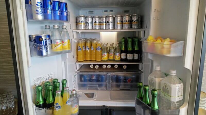 上段冷蔵庫にはビールが！